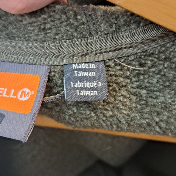 Merrell Delilah Fleece Hooded Sweater/Jacket Long Sleeve Small Olive Green - Picture 7 of 9